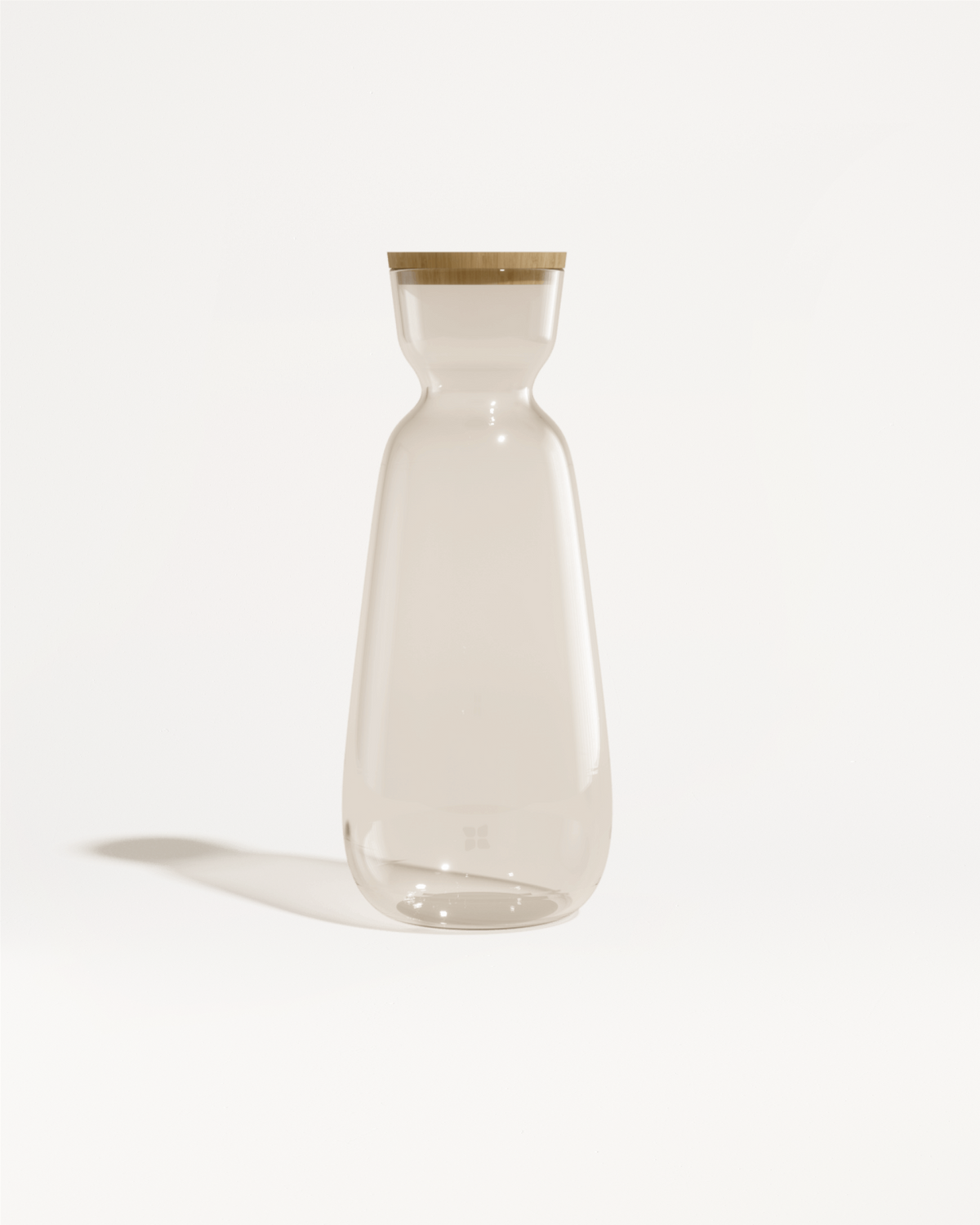 Große Glaskaraffe mit Holzdeckel von waterdrop®.