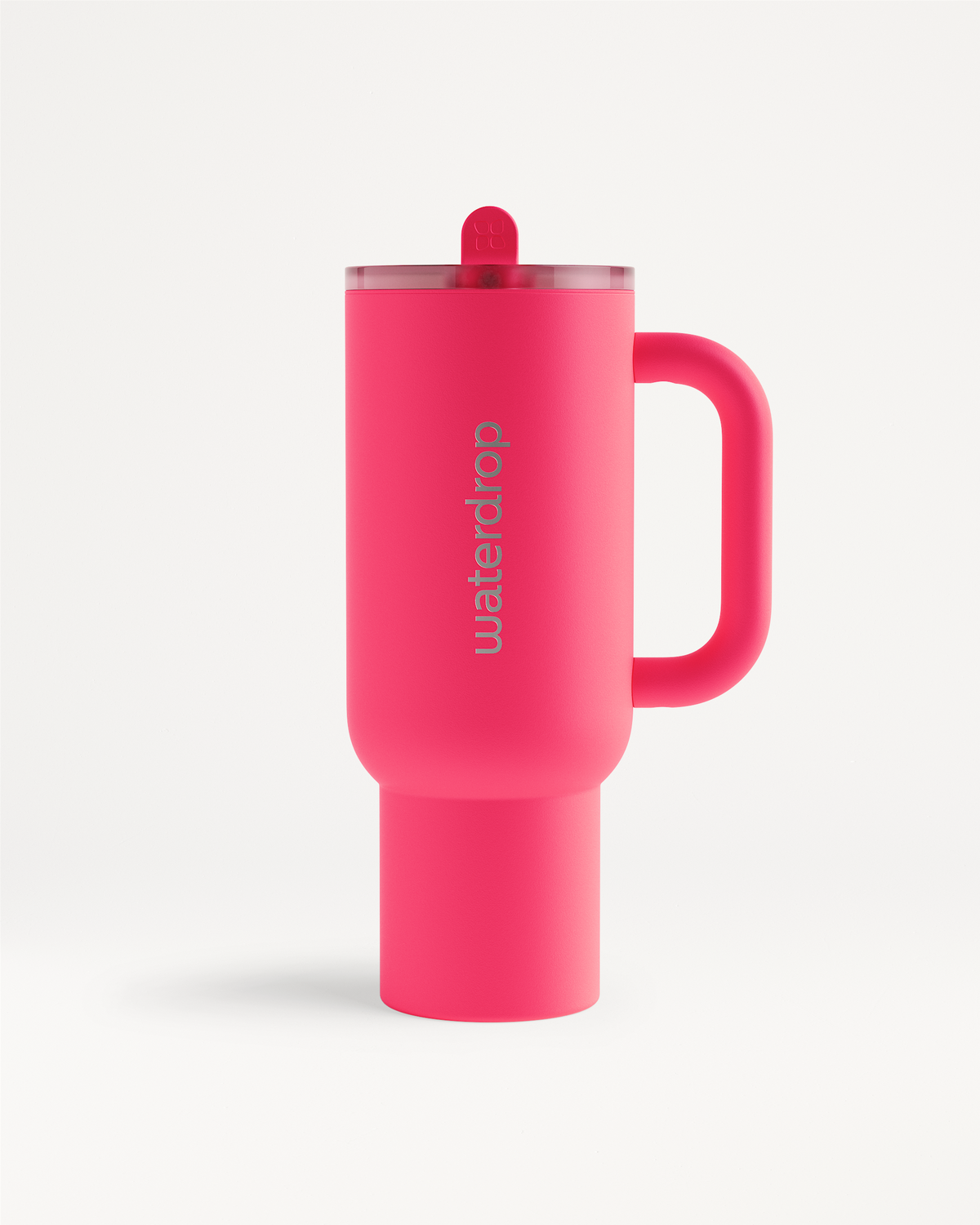 Explorer Thermo Tumbler mit klappbarem Trinkhalm und klarem Deckel.