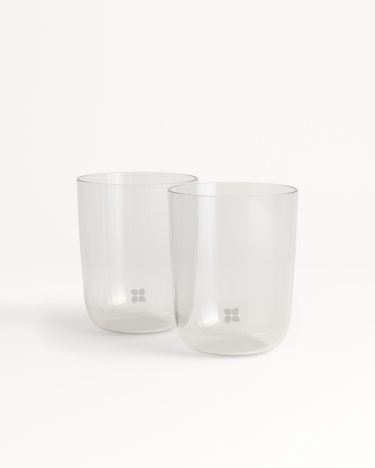 Klare Gläser, stapelbar, 500ml Borosilikatglas, 2er Set.