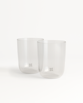 Klare Gläser, stapelbar, 500ml Borosilikatglas, 2er Set.