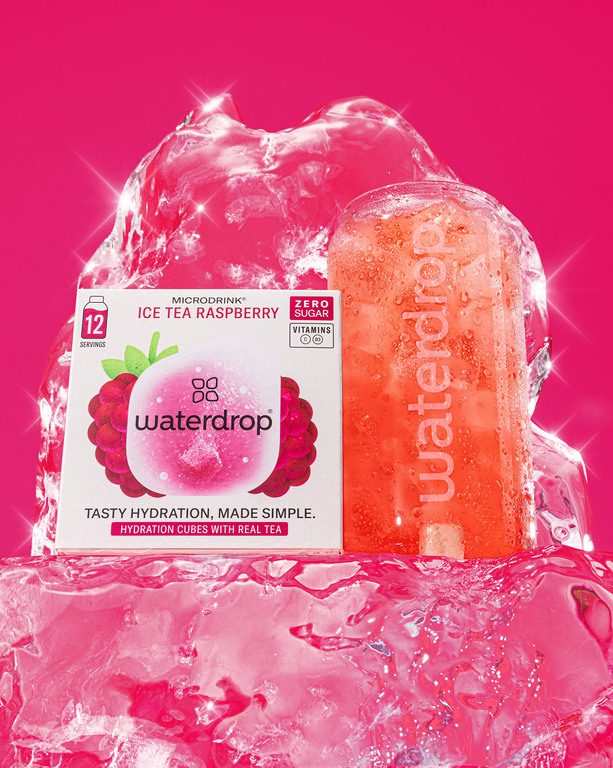 Microdrink Ice Tea (POS), Nahaufnahme der Produktverpackung.